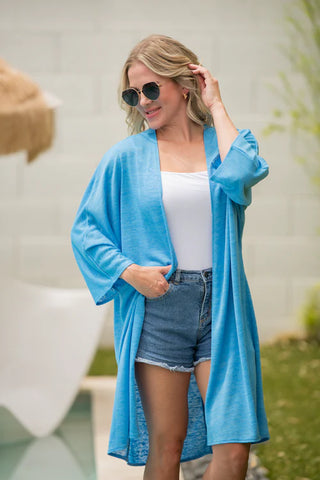 Markie Solid Flowy Kimono (6 Colors)