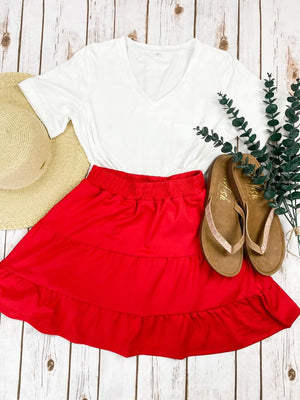 DOORBUSTER - Shelby Tiered Skort w/Stretch