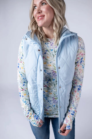 Remy Quilted Vest in Spring Shades