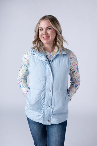 Remy Quilted Vest in Spring Shades