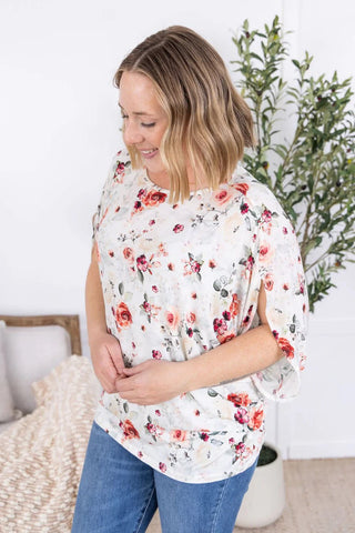 1- ShortSlv/Slvless Tops Darcy Luxe Dolman Top in Florals (6 colors) plus size clothing