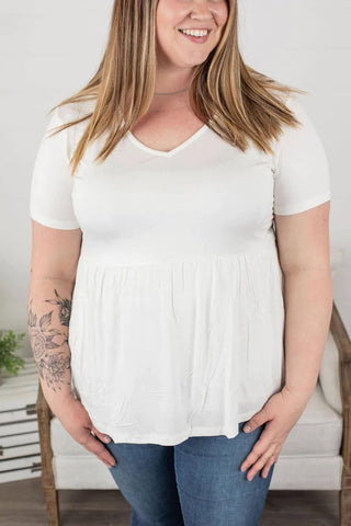 Marissa Short Sleeve Luxe Babydoll Tee in Solids