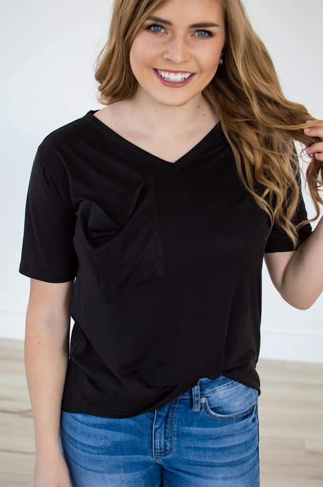 SALE- Slouchy Pocket Comfy Tee (many colors!)