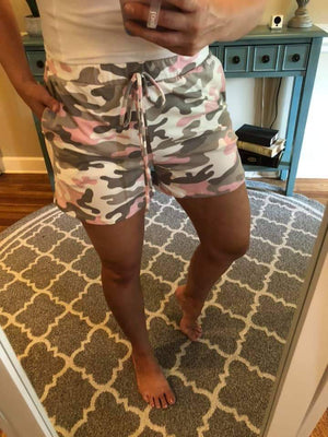 SALE- Pink Camo Lounge Shorts