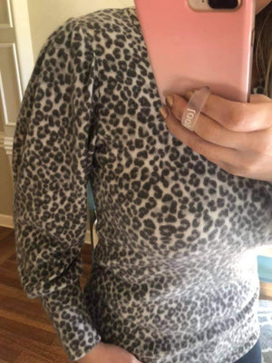 SALE- Leila Leopard Puff Sleeve Soft Top