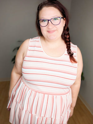 I Heart the 90s Ribbed Tiered Tank (2 colors)