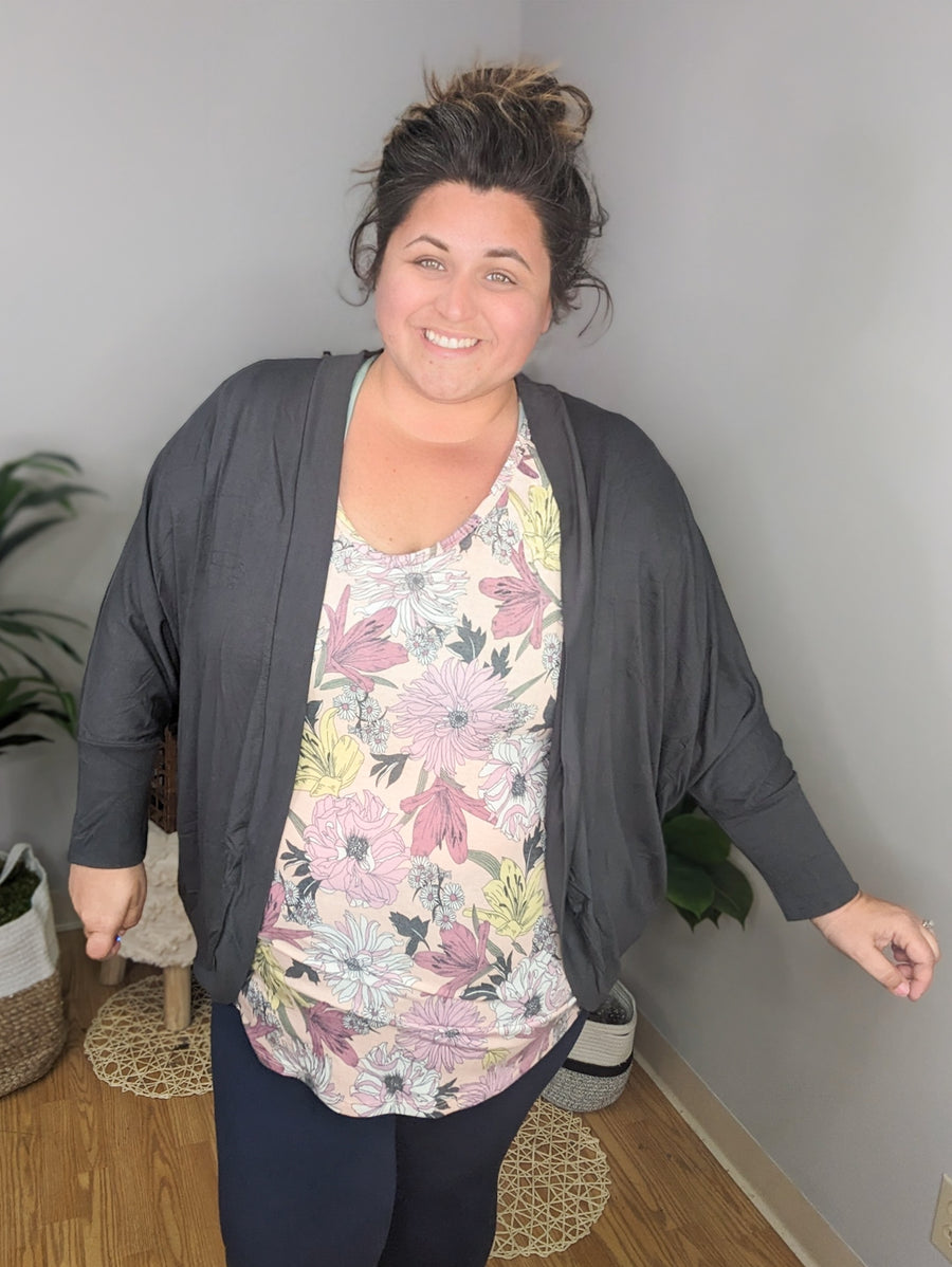 Blissed Out Blooms Worn In Floral Tee