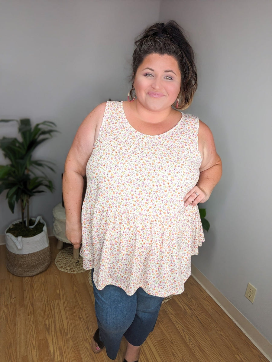 Ditsy Darling Tiered Flowy Tank