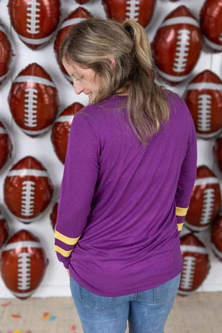 Larissa Luxe Long Sleeve Tee in Vikings GAMEDAY-2- Long Sleeve Tops-MICHELLE MAE-Styled by Stacked - A Plus Size Women's Boutique in Lakeville, MN