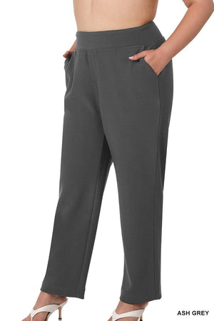 Casual Friday Everyday Flat Front Crop Dress Pant