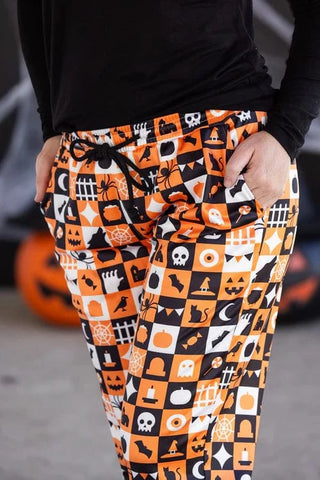$0 Down Preorder: HALLOWEEN LOUNGE PANTS-3- Hooded Tops-MICHELLE MAE-Styled by Stacked - A Plus Size Women's Boutique in Lakeville, MN
