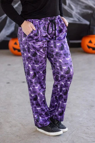$0 Down Preorder: HALLOWEEN LOUNGE PANTS-3- Hooded Tops-MICHELLE MAE-Styled by Stacked - A Plus Size Women's Boutique in Lakeville, MN