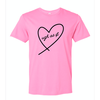 Ugh As If Graphic Tee on Pink-6- Graphic Tops-MICHELLE MAE-Styled by Stacked - A Plus Size Women's Boutique in Lakeville, MN