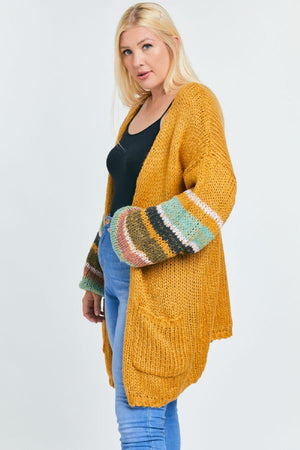 Carmen Colorblock Sleeve Cozy Cardigan