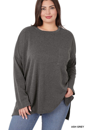 Melinda Melange Pocket Pullover