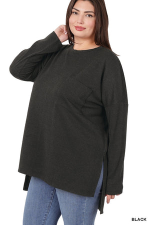 Melinda Melange Pocket Pullover
