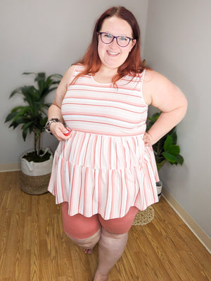 I Heart the 90s Ribbed Tiered Tank (2 colors)