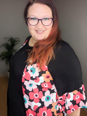 Curvy Contrast Flattering Blocked Tunic