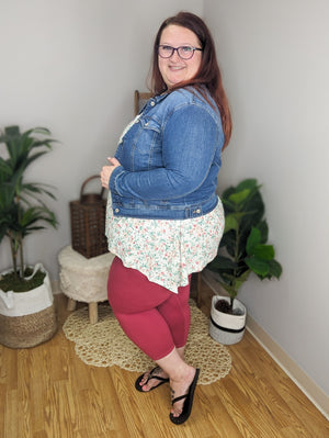 SALE- Freshly Picked White Floral Eyelet Tunic