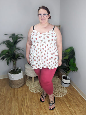 Stephanie Floral Empire Waist Tank (2 colors)