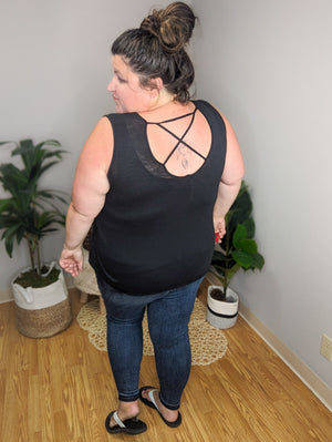 Kelly Anne Strappy Back Solid Tank (2 colors)