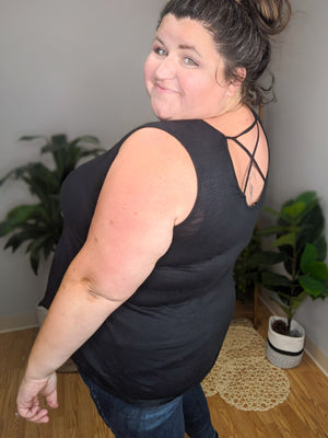 Kelly Anne Strappy Back Solid Tank (2 colors)