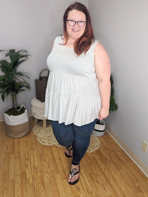 Summertime Stripes Tiered Tank