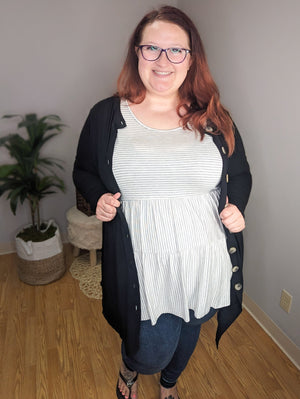 Summertime Stripes Tiered Tank