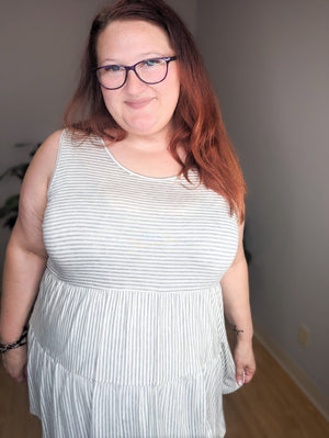 Summertime Stripes Tiered Tank