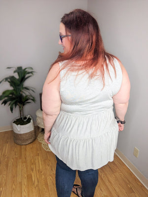Summertime Stripes Tiered Tank