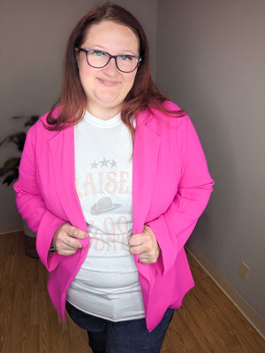 Boardroom Badass Hot Pink Blazer