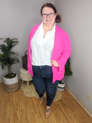 Boardroom Badass Hot Pink Blazer