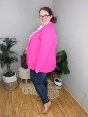 Boardroom Badass Hot Pink Blazer