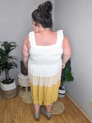 Honey Sweet Flutter Sleeve Tiered Dress (2 colors)