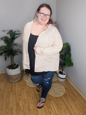 Selene Oversized High Low Button-Down