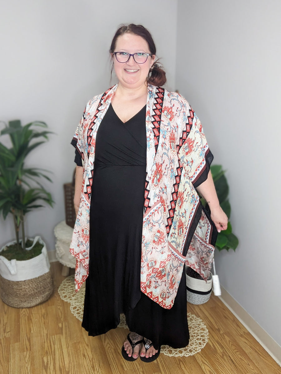 Black Perfect Drape Surplice Dress