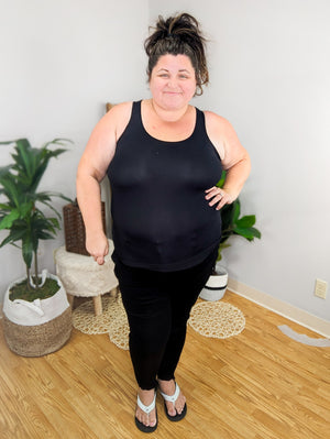 Judy Blue Black Tummy Control Sharkbite Skinny Jeans