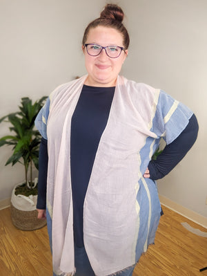 Classic Colors Soft Stripes Kimono