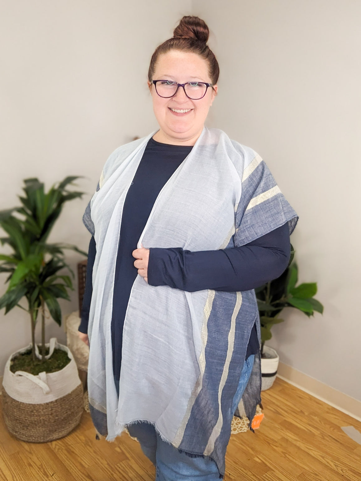 Classic Colors Soft Stripes Kimono