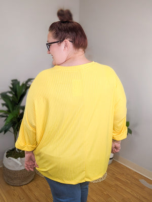 Adele Oversized Ribbed Pocket Top (3 colors)