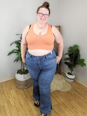 Judy Blue Tummy Control Side Slit Bootcut