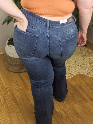 Judy Blue Tummy Control Side Slit Bootcut