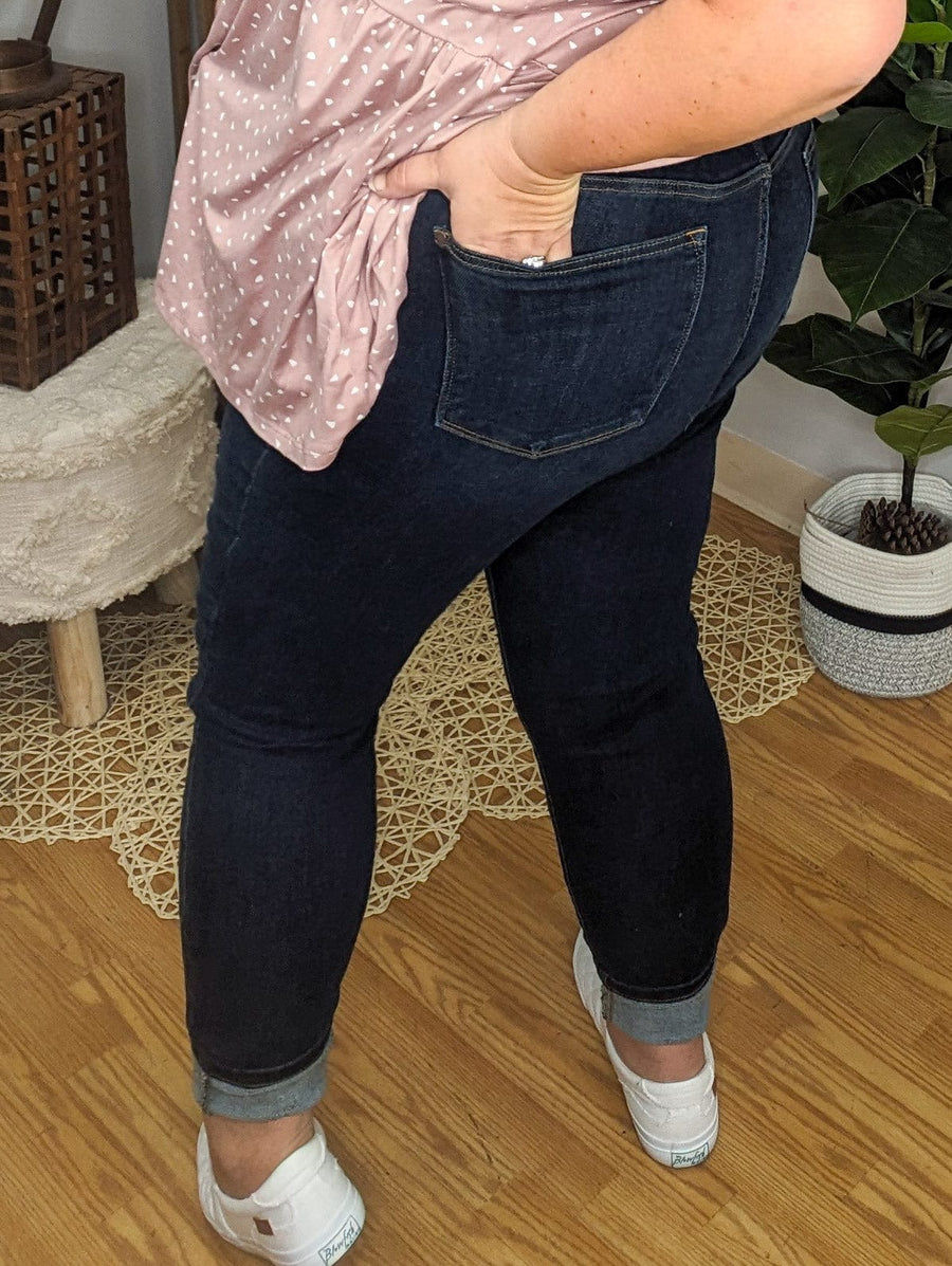 Judy Blue Dark Wash Classics- Handsanded Skinny