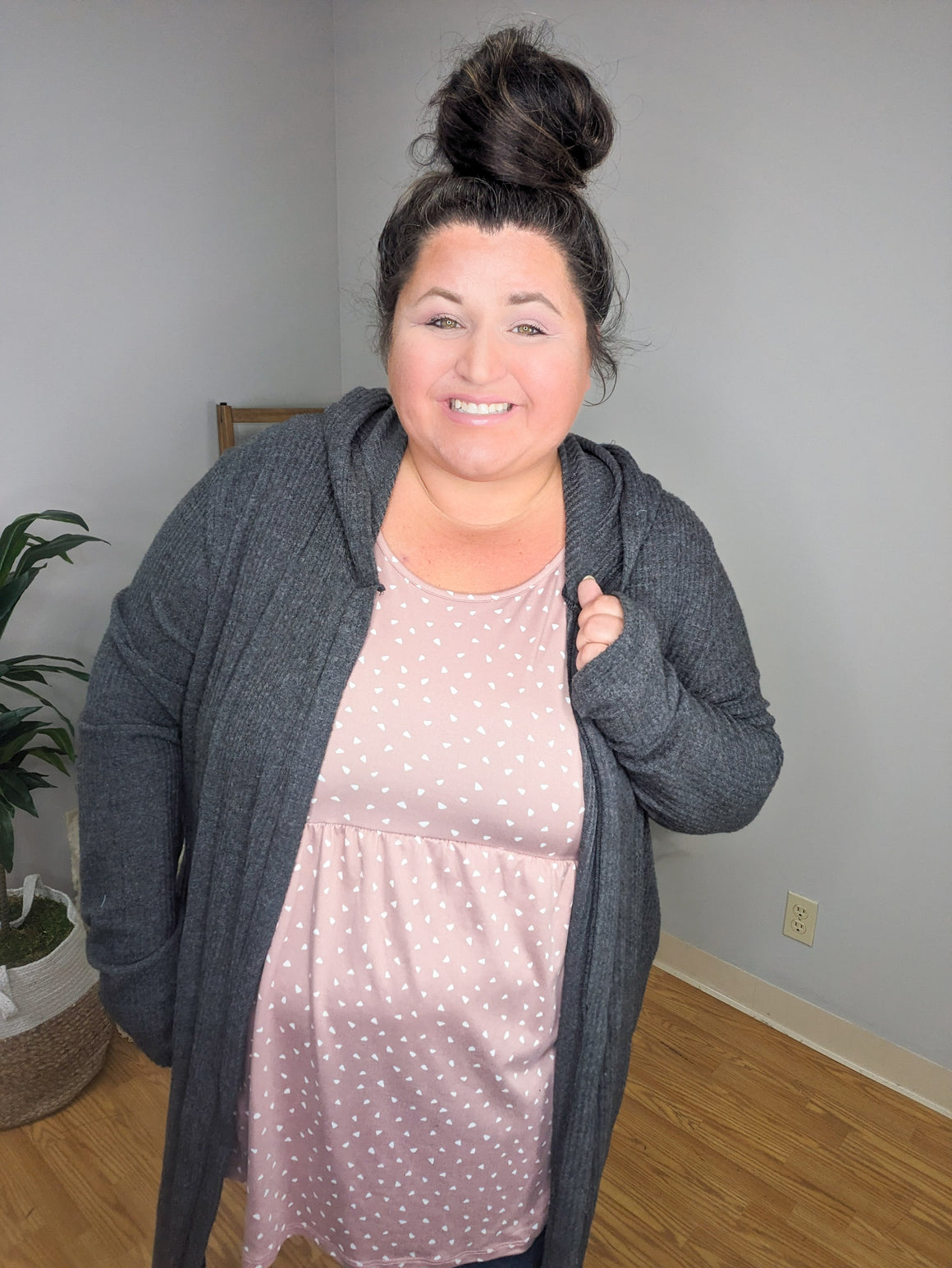 Brittany Dot Print Babydoll Tank