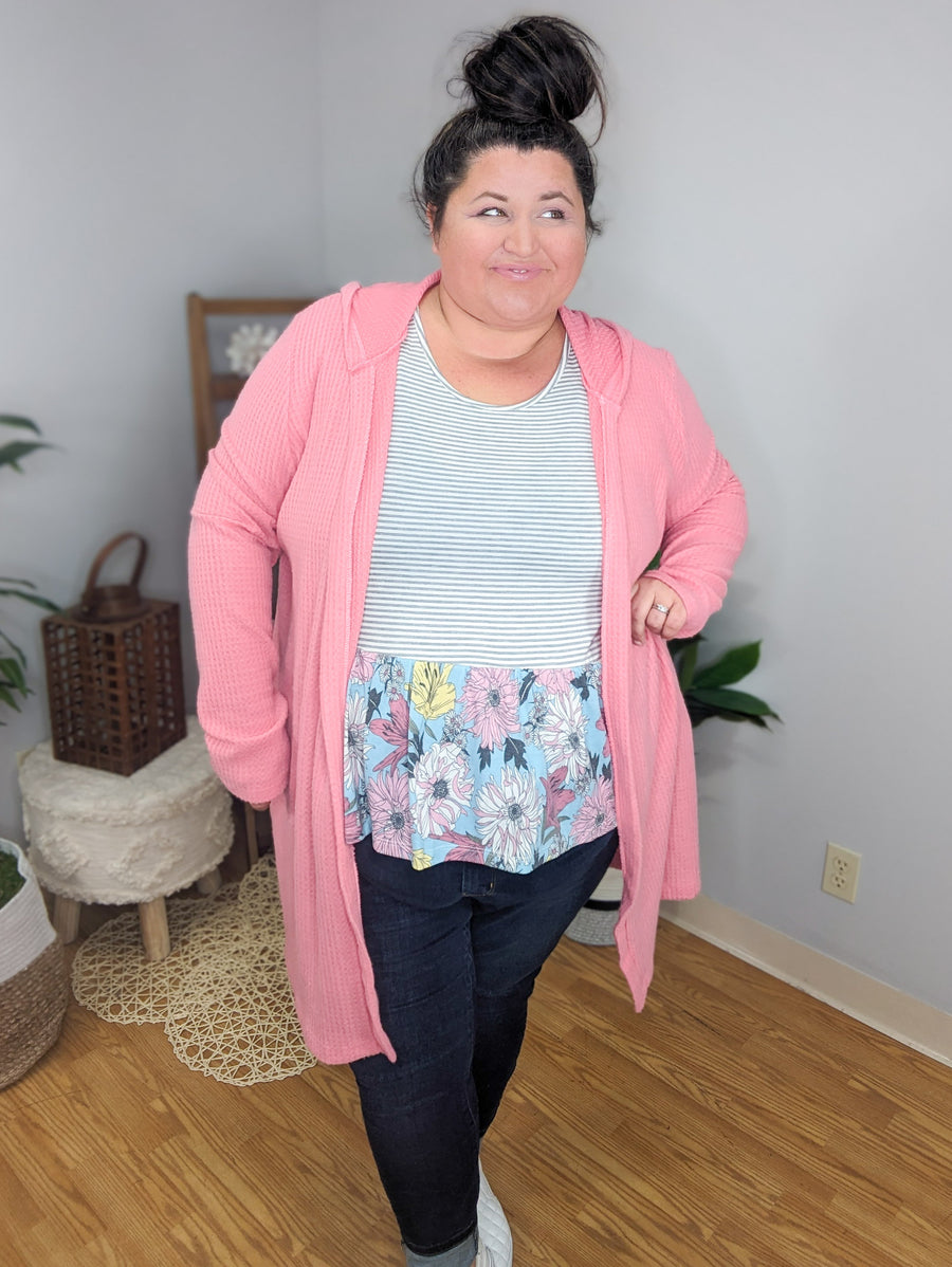 Blossom Blocked Stripe + Floral Flowy Tank (3 colors)