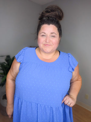 Savannah Swiss Dot Ruffled Tiered Top