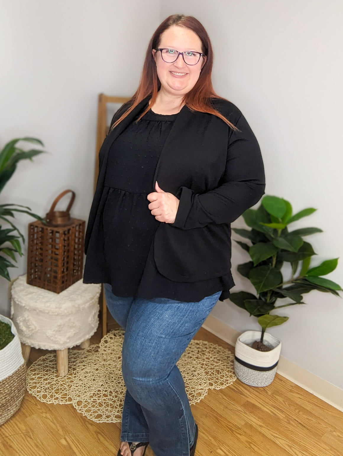 Cindy Black Blazer with Stretch