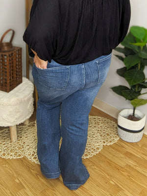 Judy Blue Tummy Control Side Slit Bootcut