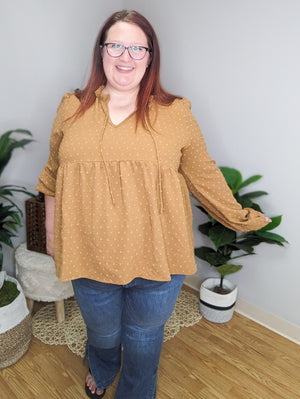 That Girly Girl Swiss Dot Blouse