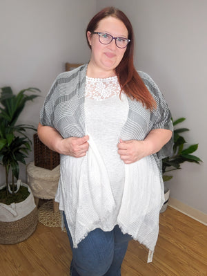 50 Shades of Soft Grays Kimono